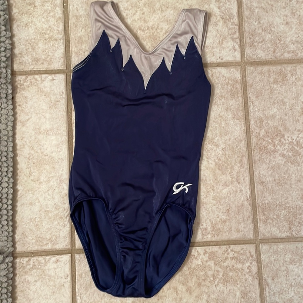 Blue gymnastics leotard adult medium